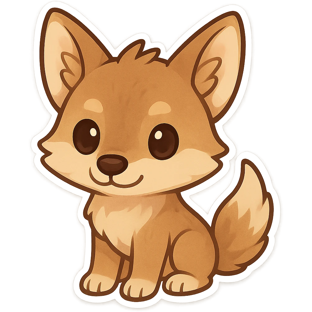 cute coyote emoji