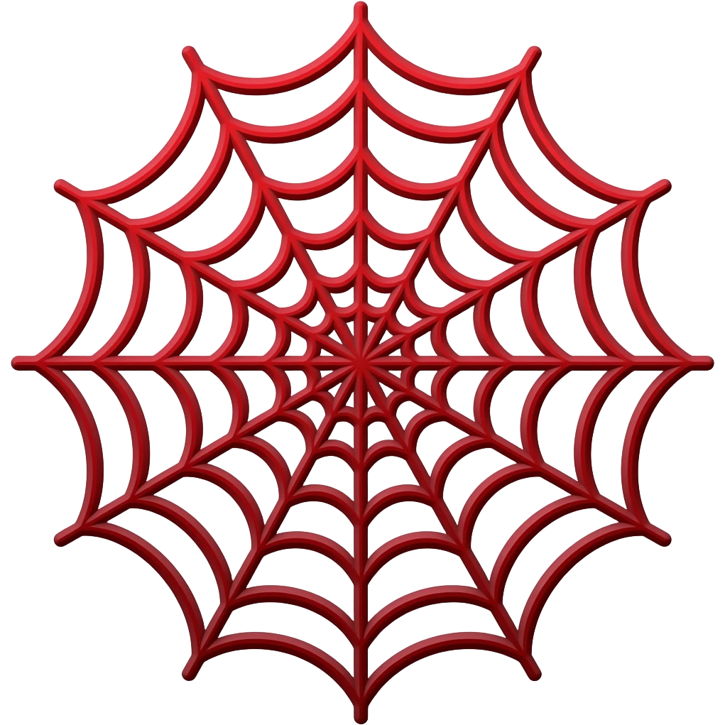 red spider web emoji
