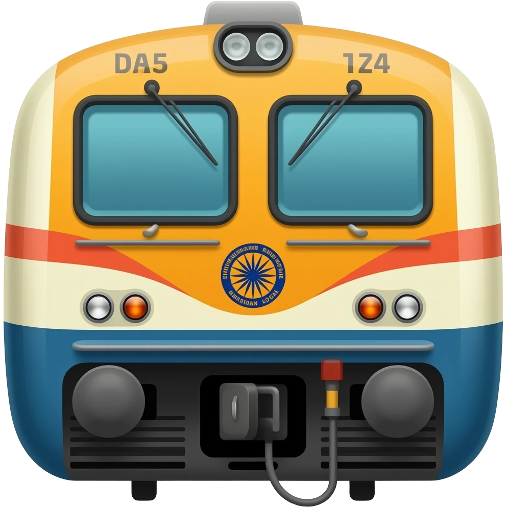 hyderabad mmts emu suburban local train face indian railways emoji