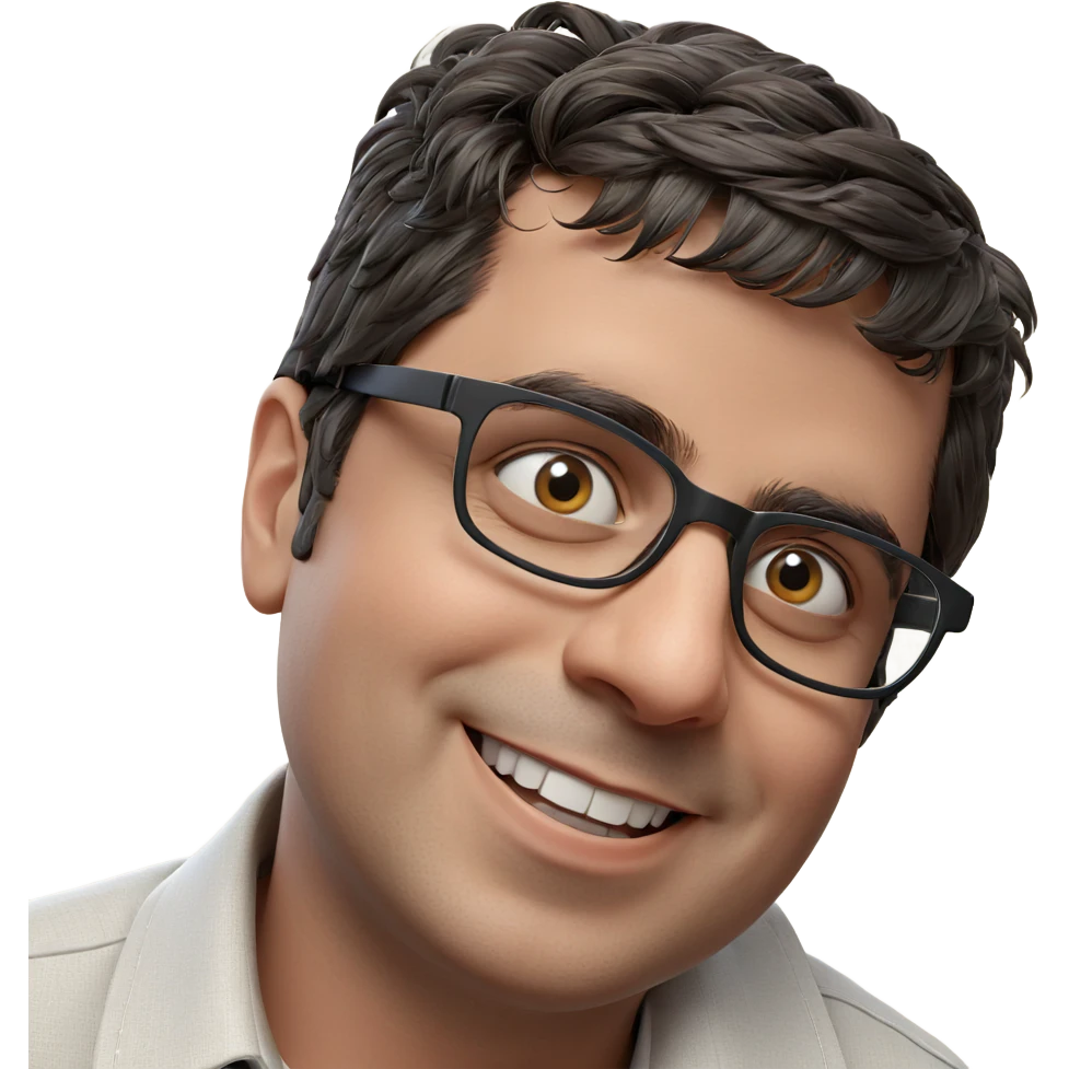 smiling boy in glasses portrait emoji