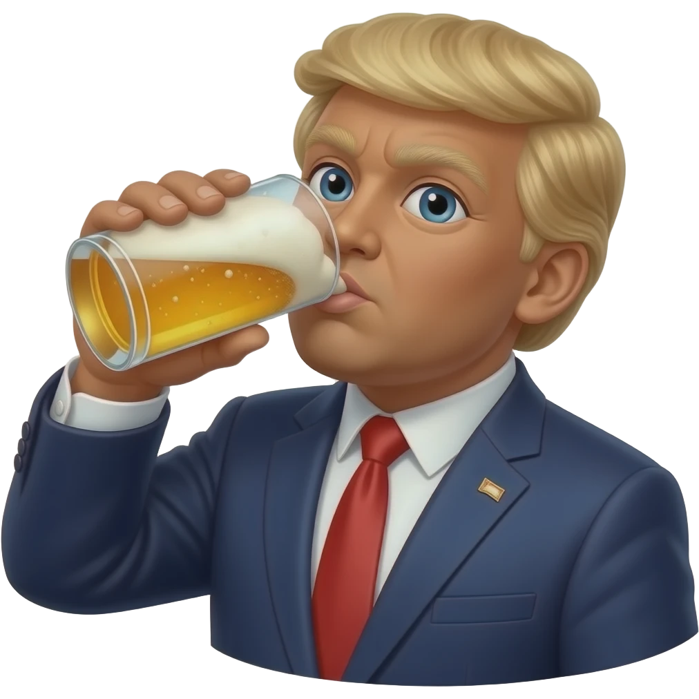 Mbappe drink bière with Trump emoji