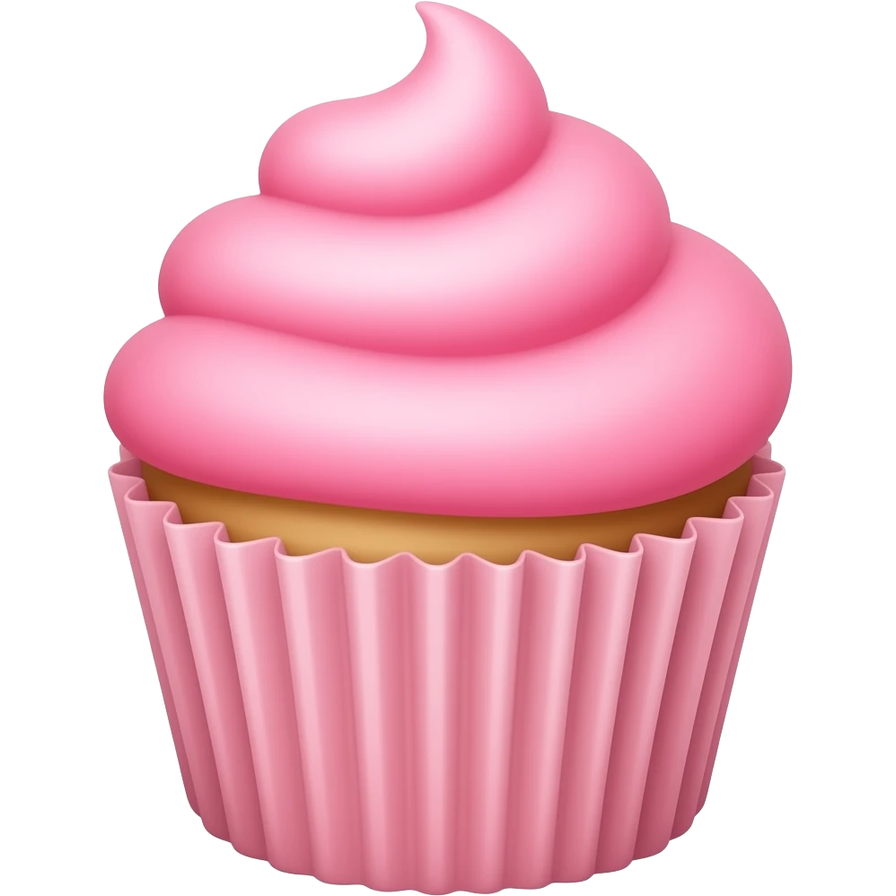 Cupcake with pink icing emoji