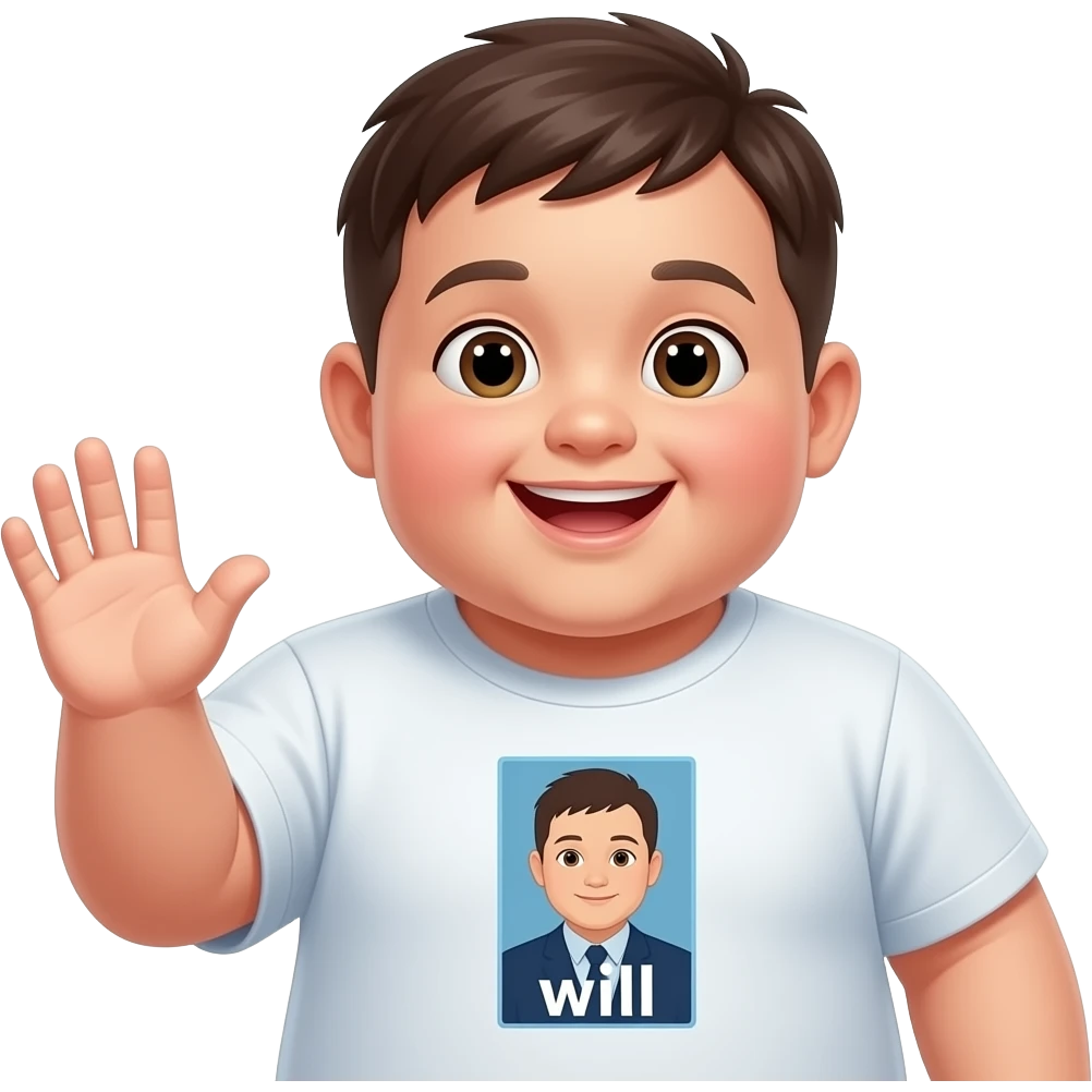 DICIENDO GRACIAS!un niño goordo, gordo, ordo, gordogordo, gordo, gordogordo, gordo, gordogordo, gordo, gordogordo, gordo, gordogordo, gordo, gordogordo, gordo, gordogordo, gordo, gordogordo, gordo, gordogordo, gordo, gordogordo, gordo, gordo. diciendo gracias. en su camisa pone will. emoji