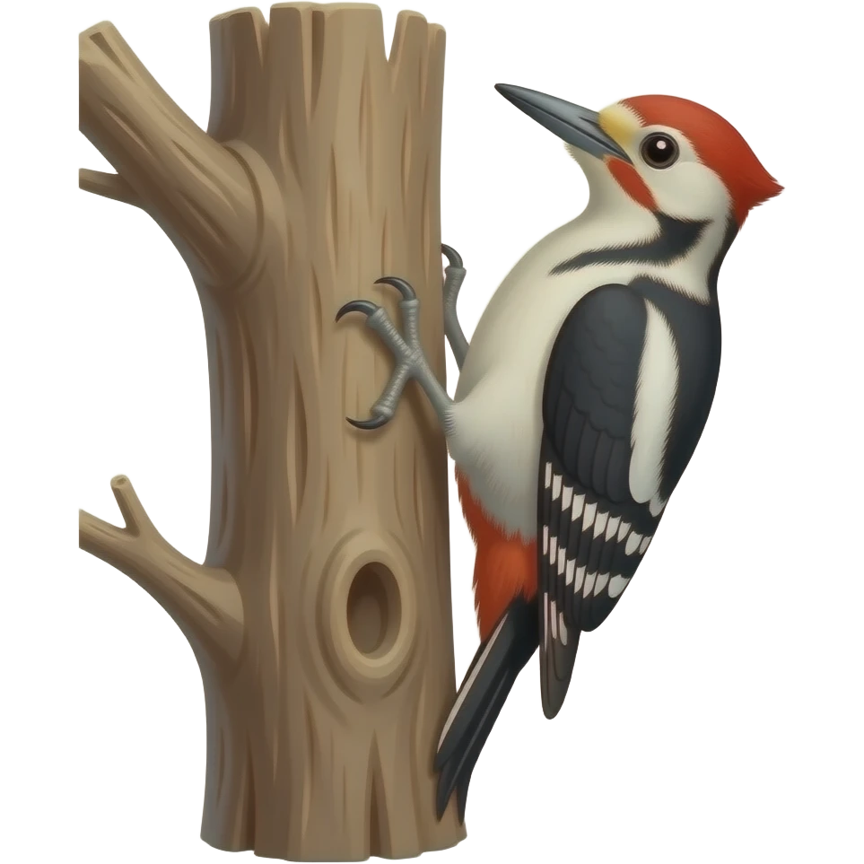 woodpecker ci emoji knowing a tree in gif format emoji