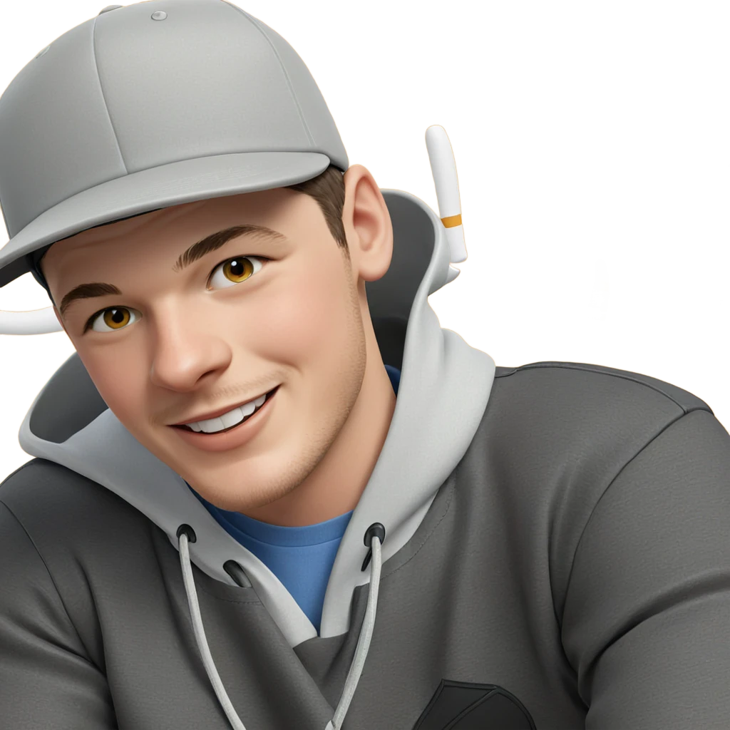 smiling boy in baseball cap emoji