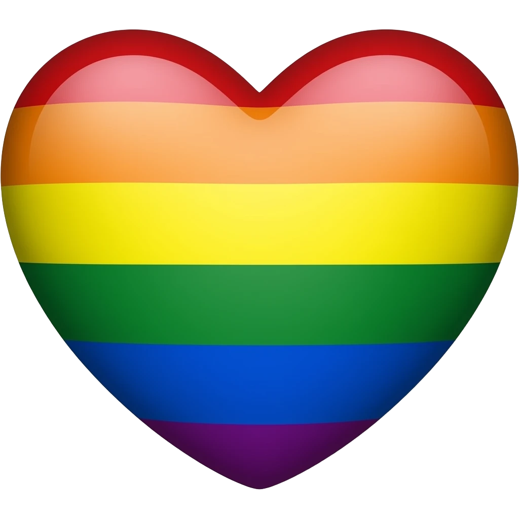 LGBT flag heart gradient emoji
