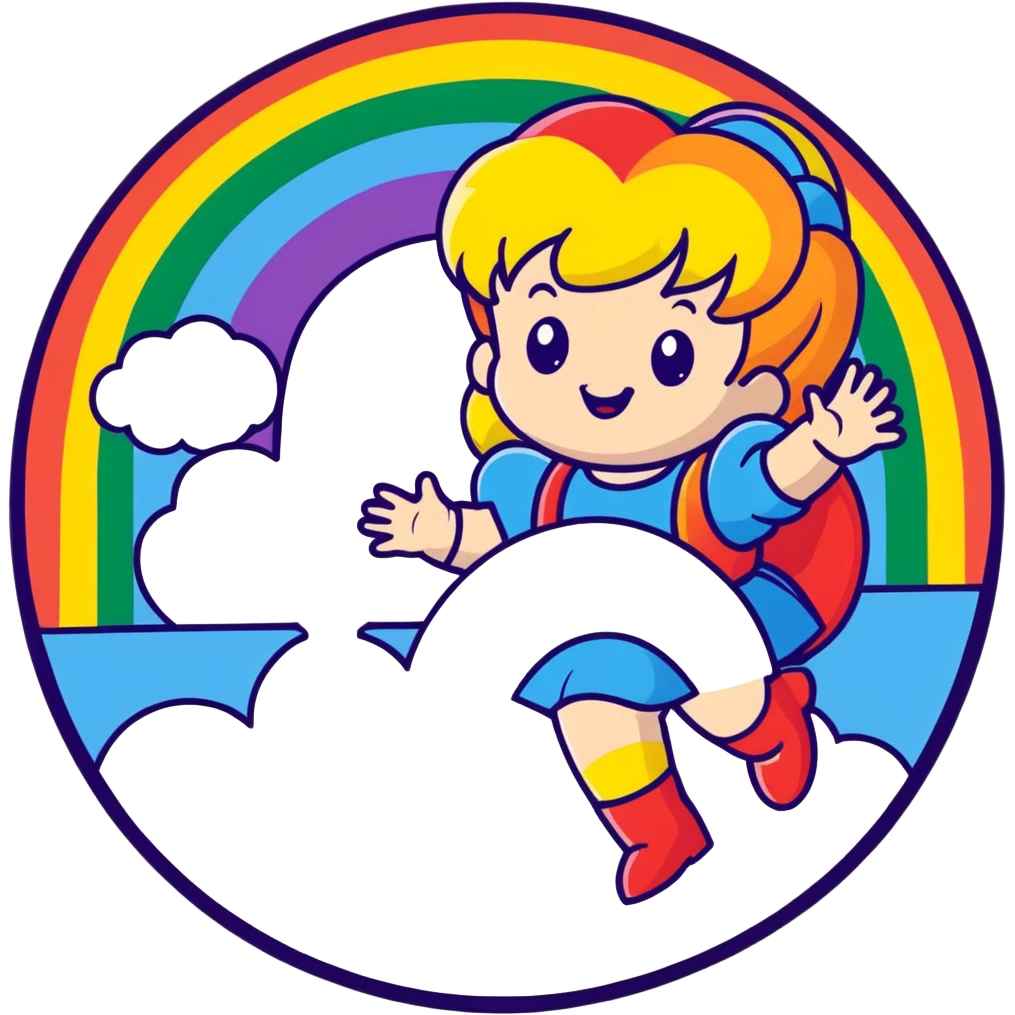Rainbow Brite happy birthday  emoji