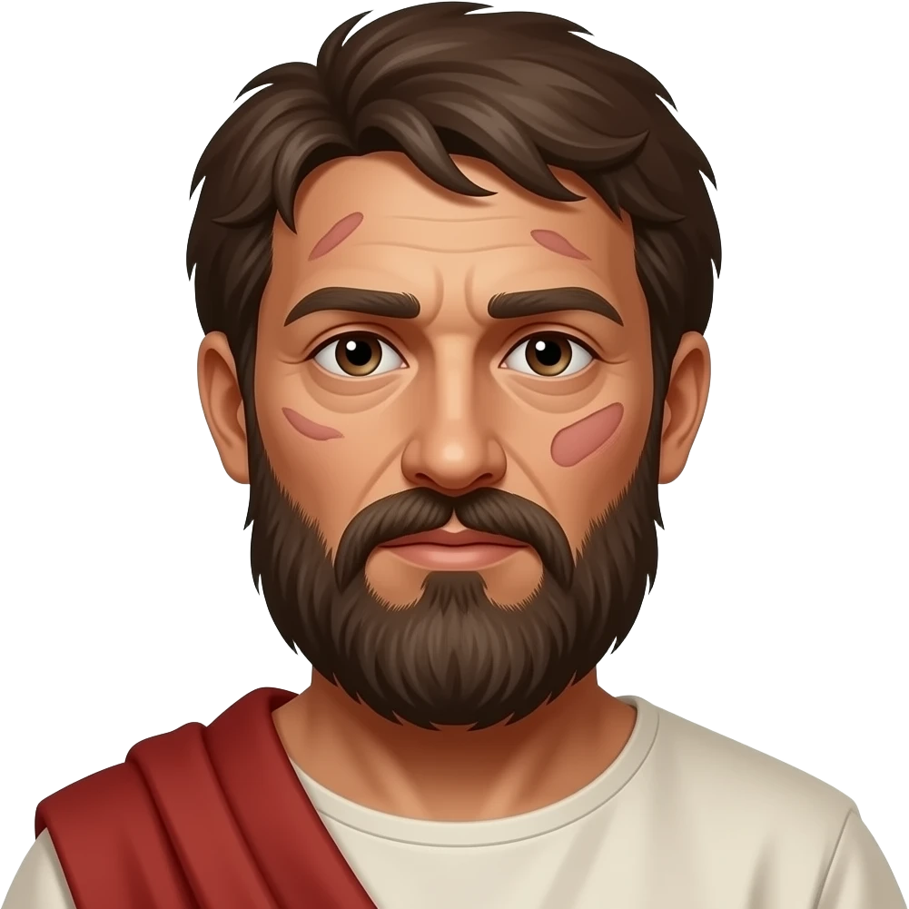 A person with leprosy from biblical times emoji