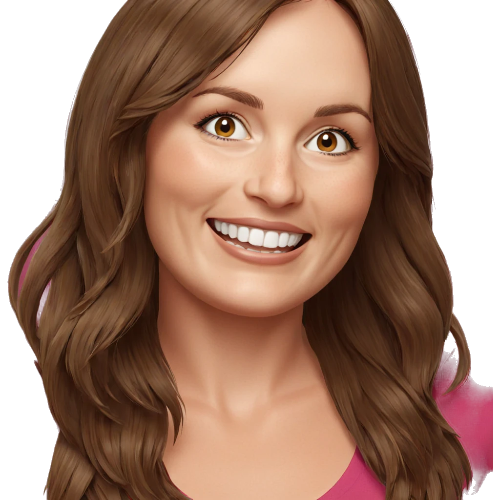 happy girl with brown hair emoji