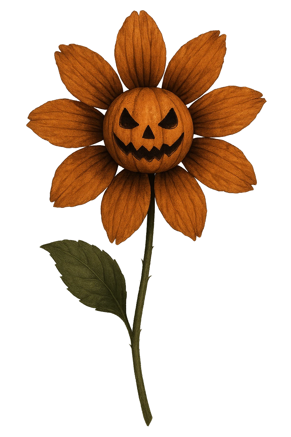 Halloween flower remove background, remove shadow emoji
