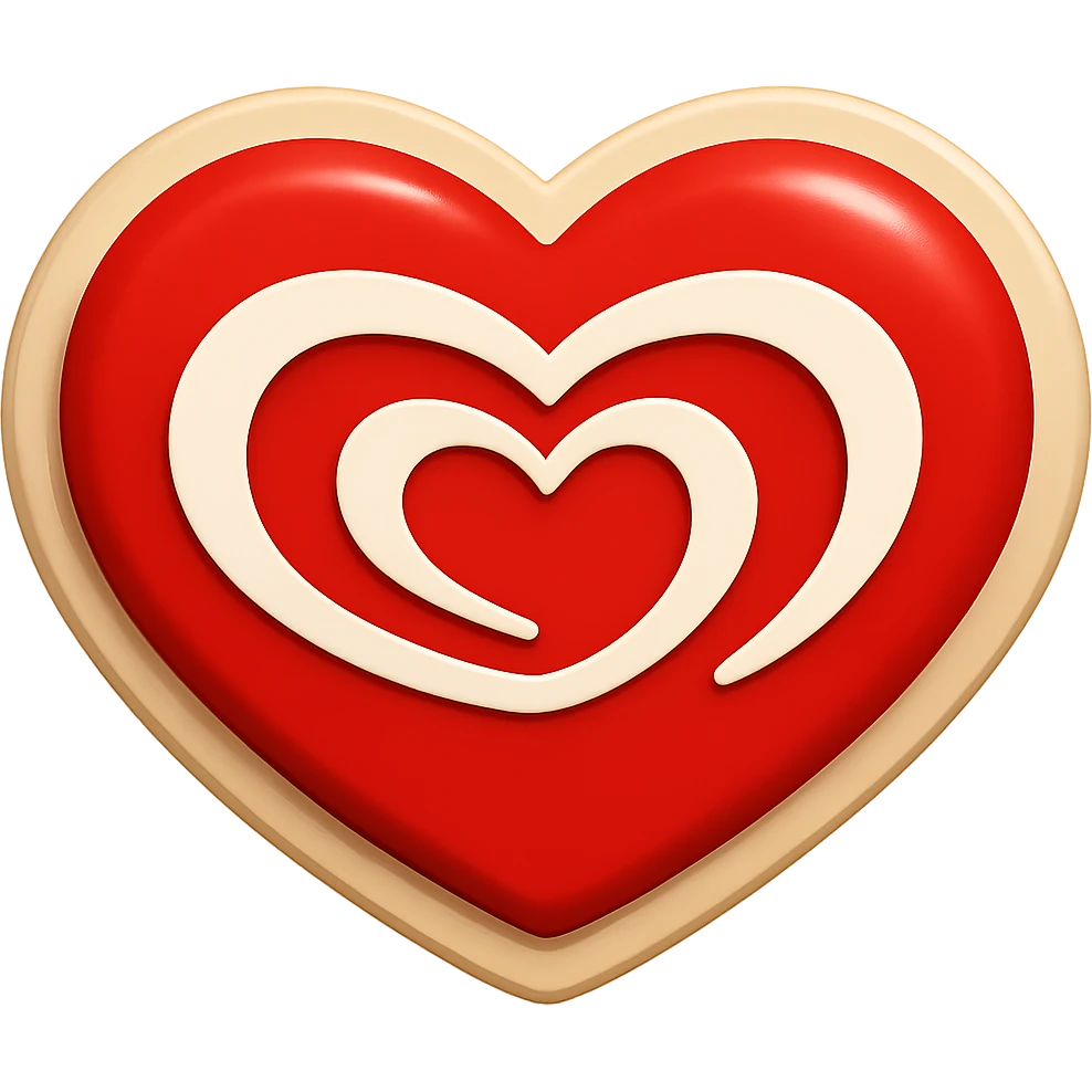 Create a sticker of Wall’s ice cream logo heart gently pulsing animation frame 3, largest size, transparent background, no text, suitable for presentation. emoji
