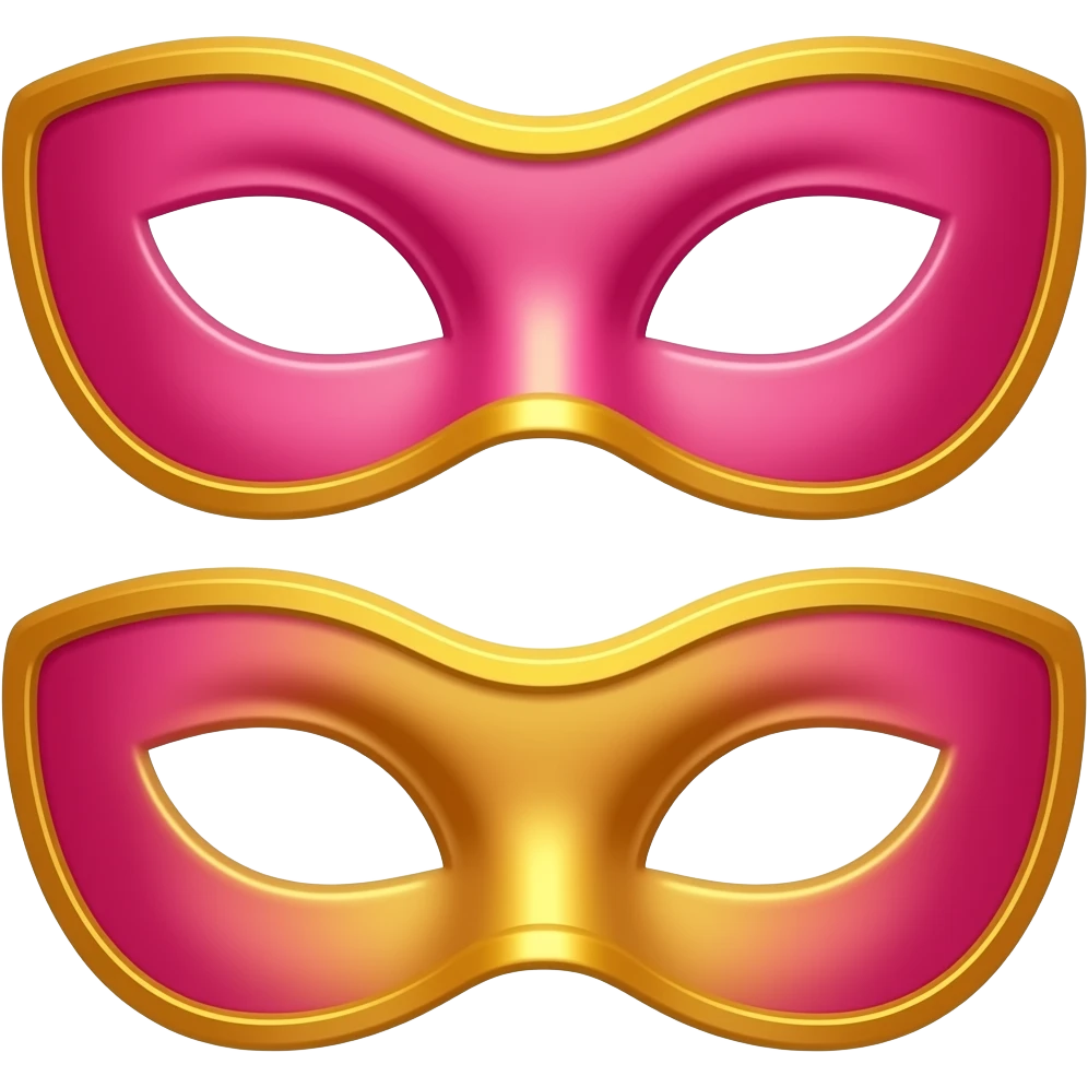 pink and gold theatre masks emoji