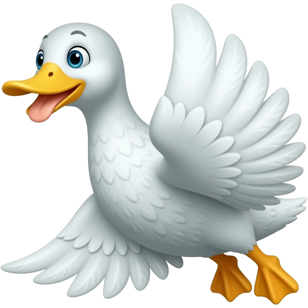 Airplane with duck wings emoji