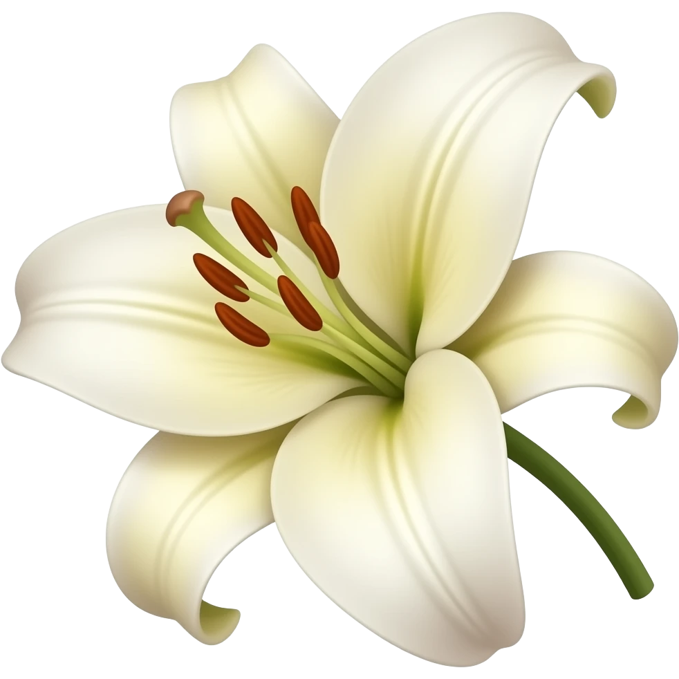 A beautiful white ish beige lily very aesthetic emoji