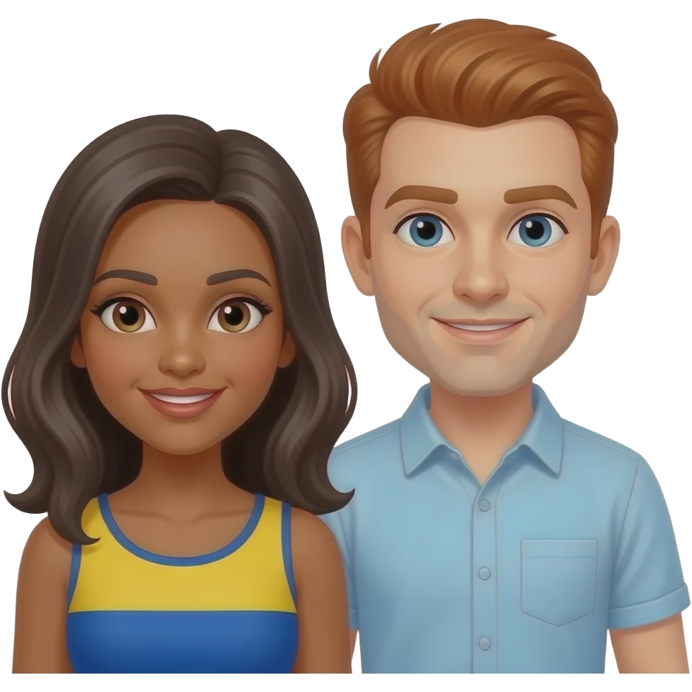 olombian woman and red hair man emoji