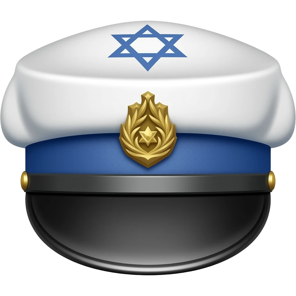 flat Israeli Kepi hat emoji