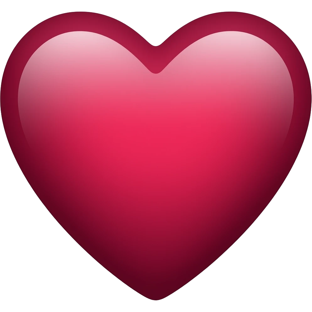 burgundy heart emoji