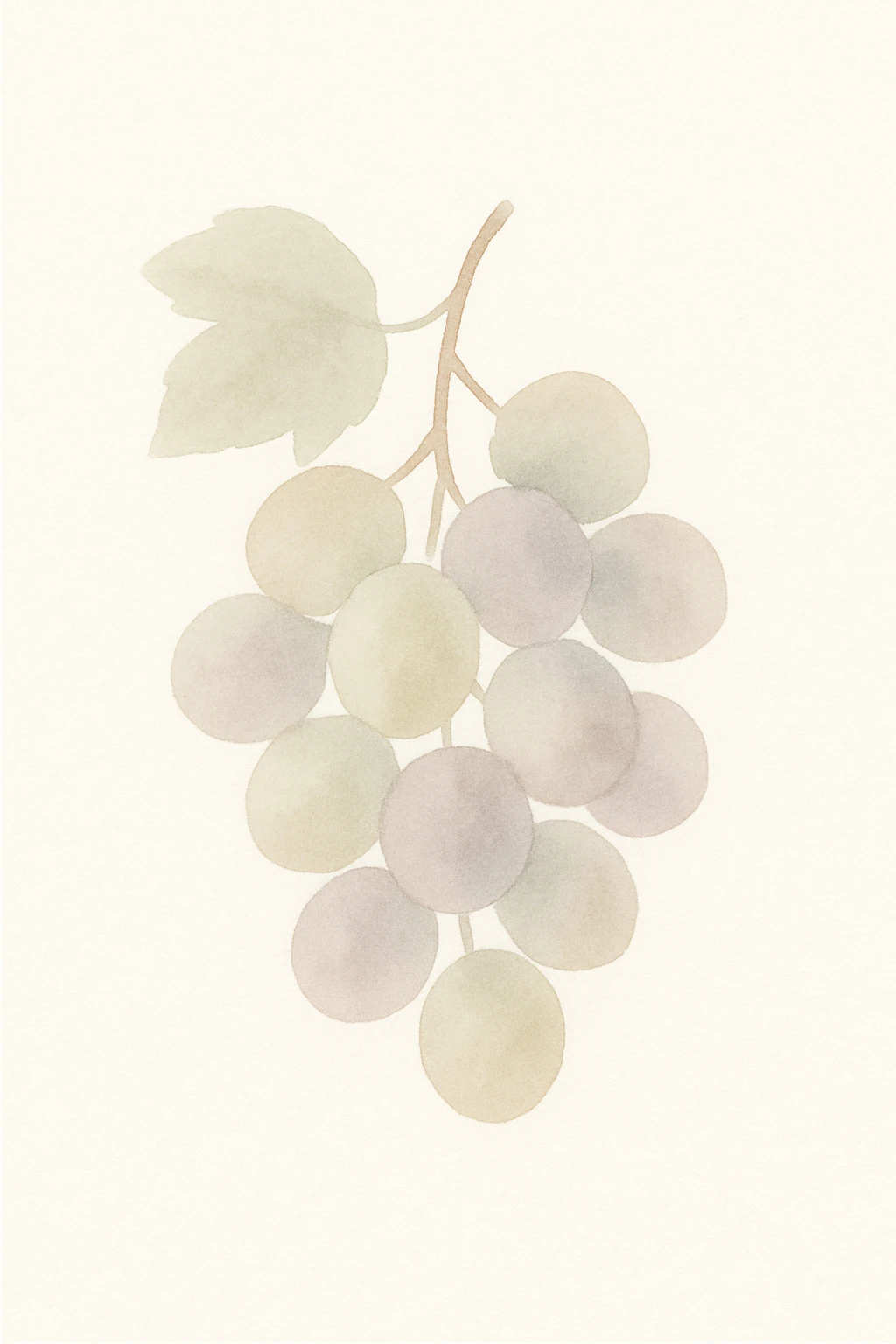 watercolor style bunch of grapes emoji