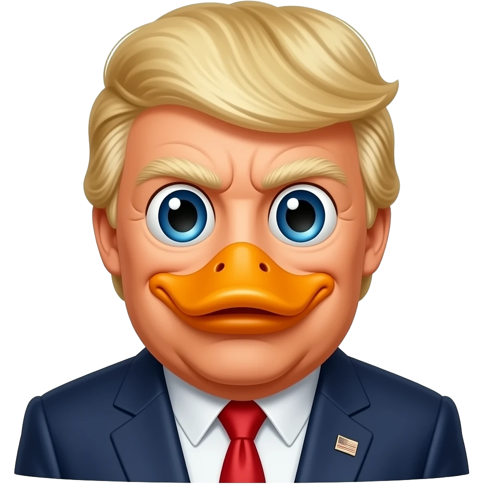 Ugly trump looks like a duck emoji