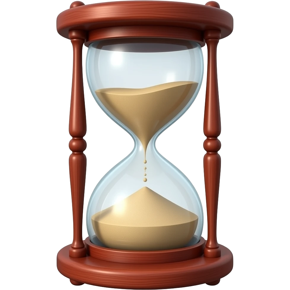 Red sand hourglass emoji emoji