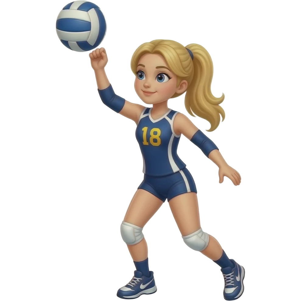 BLOND GIRL'S  HIGH SCHOOL VOLLEYBALL emoji