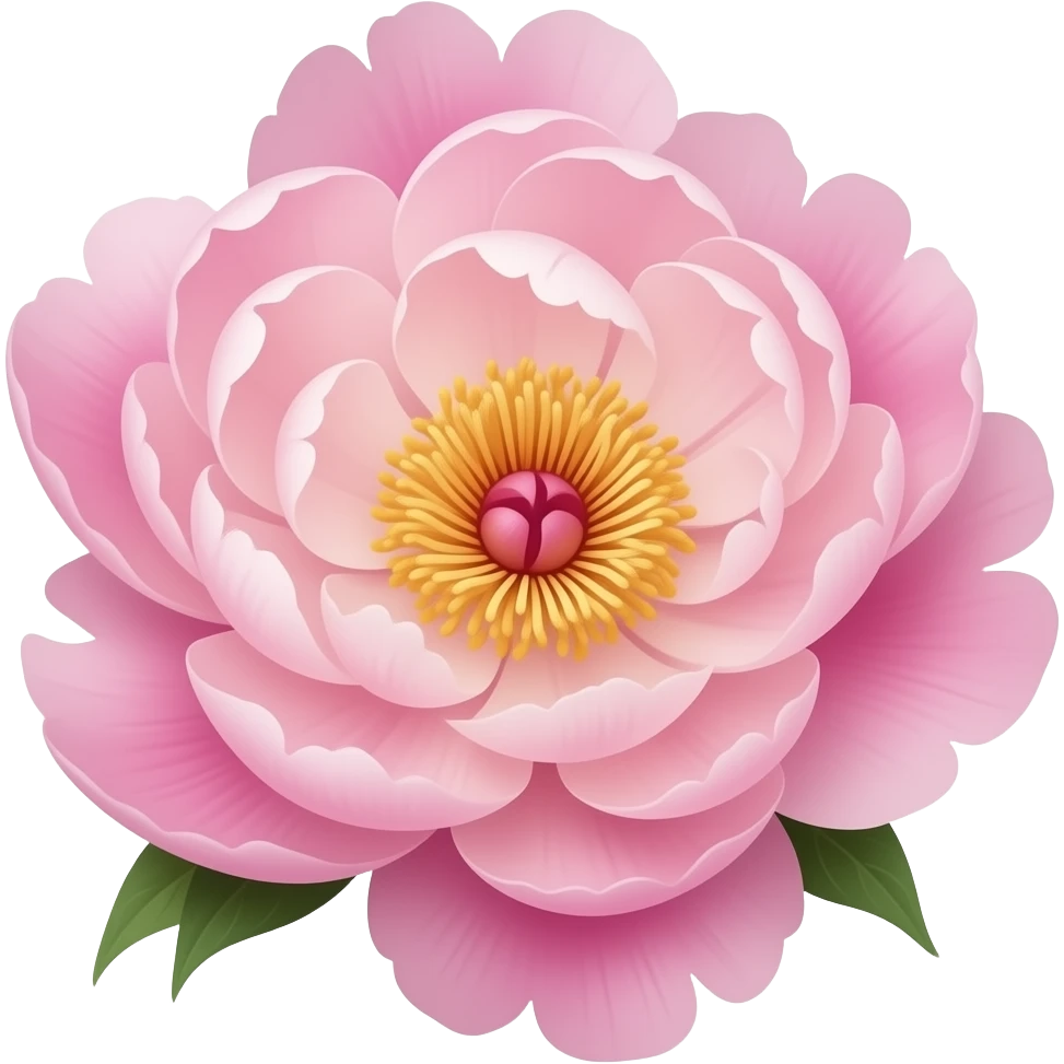 Beautiful peony blossomed emoji