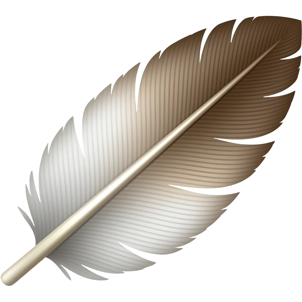 feather showing finesse - no background copy/paste emoji