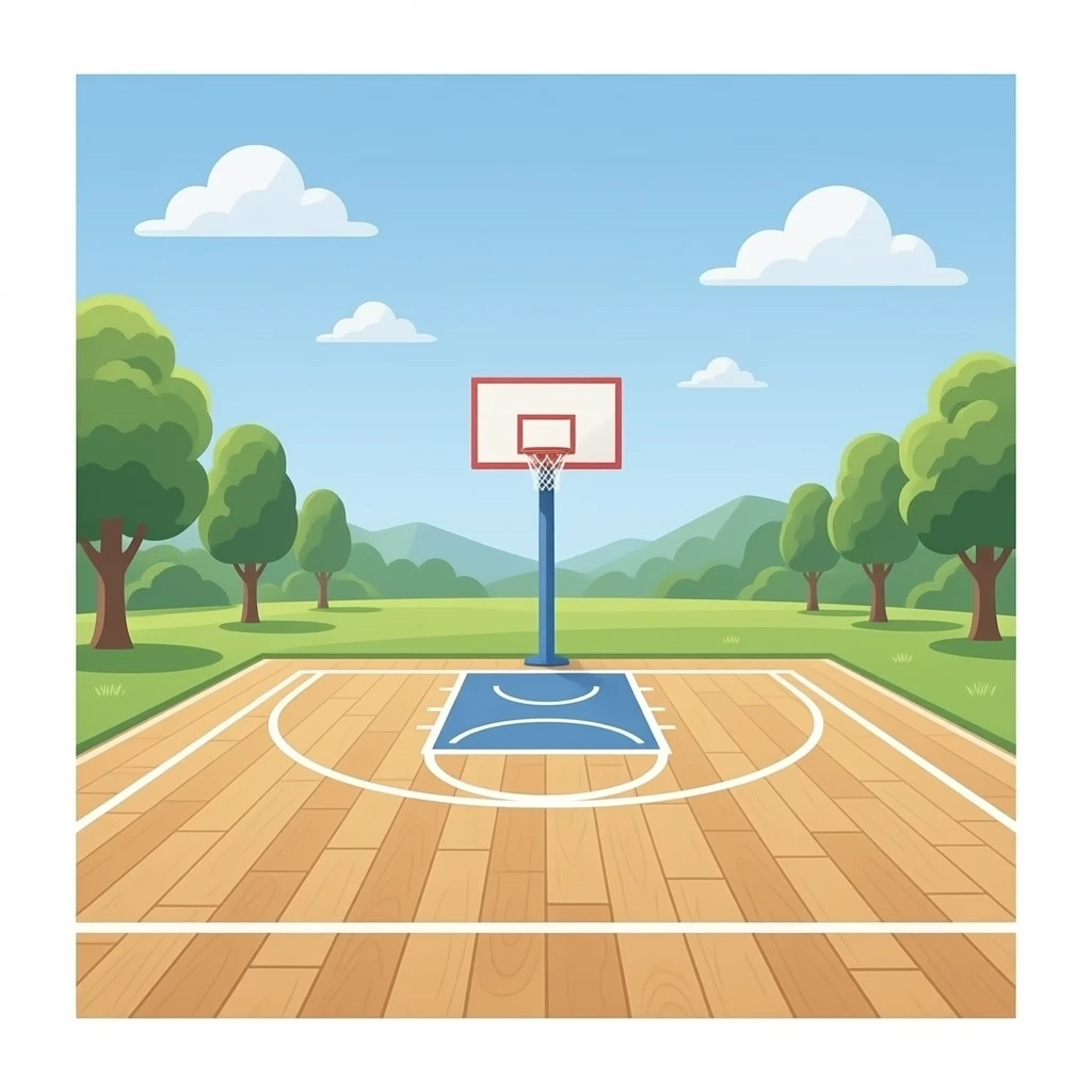 court with light ash wood emoji