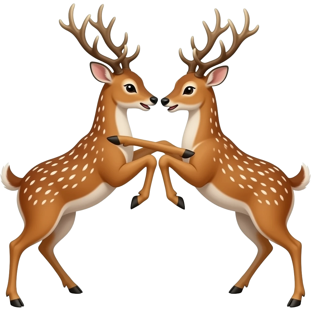 2 fighting Shika Deer emoji
