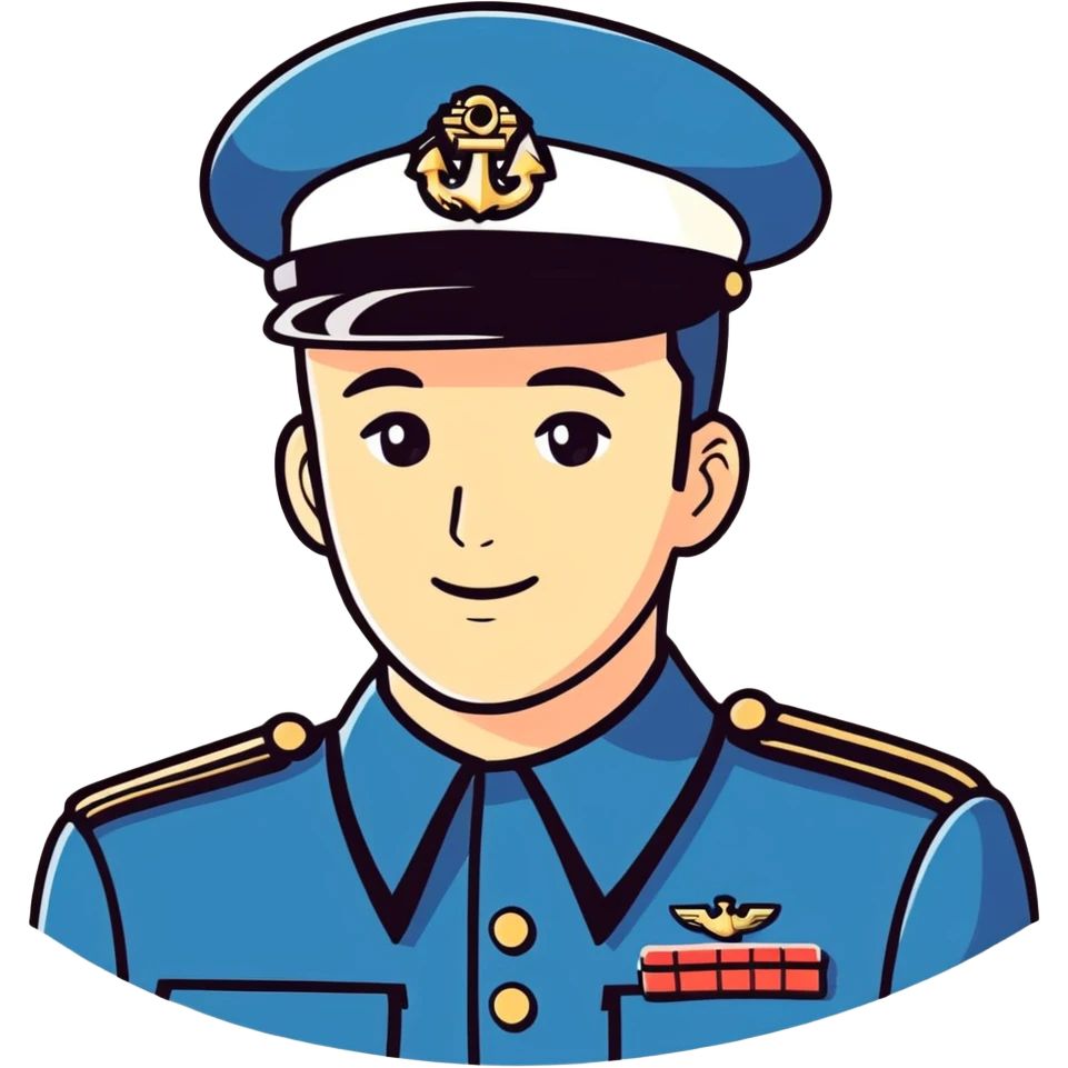 Man wearing marine uniform emoji