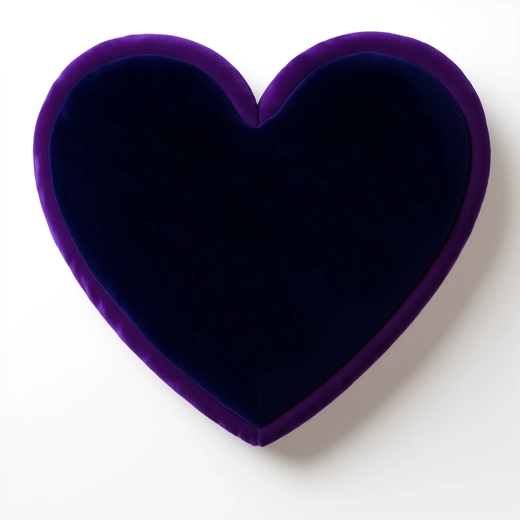 heart with a velvet flocked center emoji