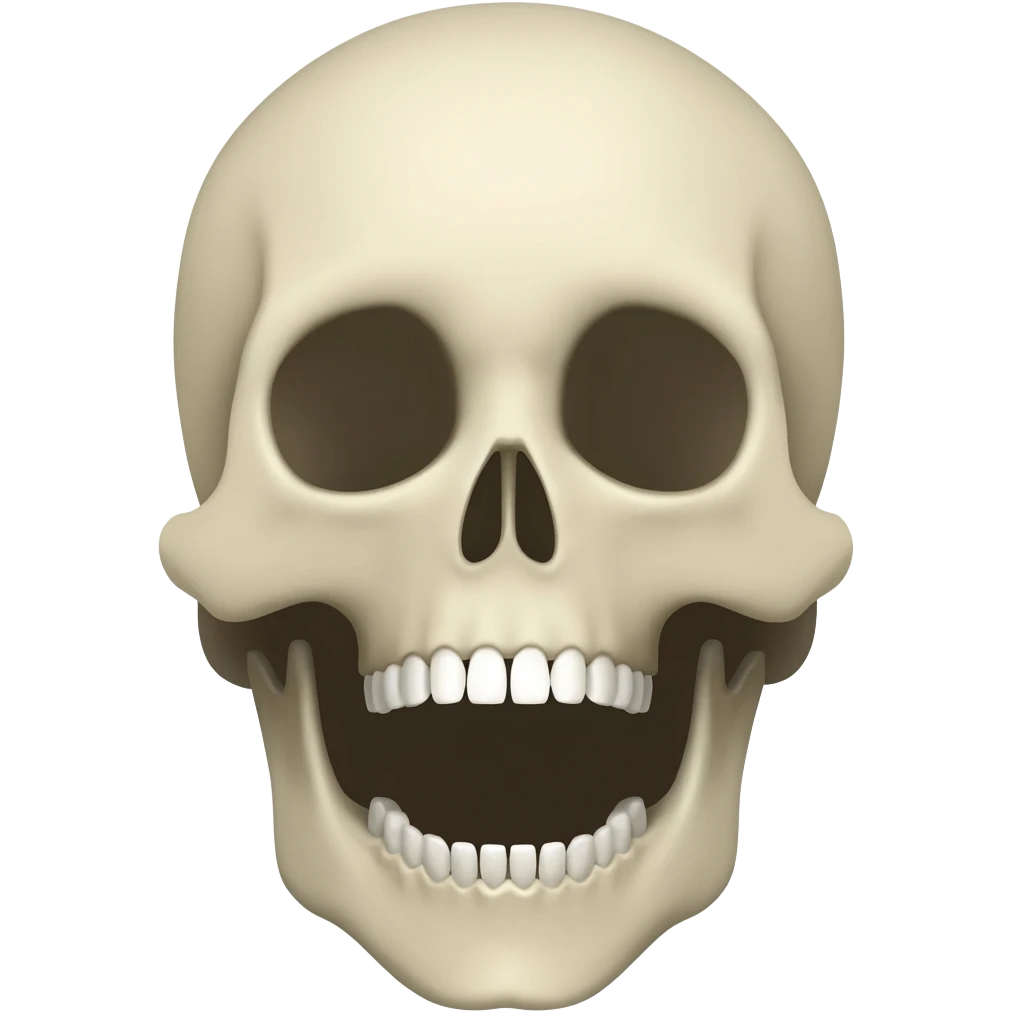 A surprise skeleton head emoji