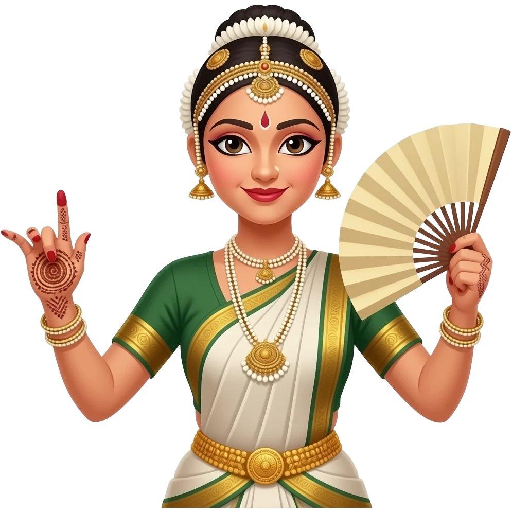 A bharatanatyam dancer emoji