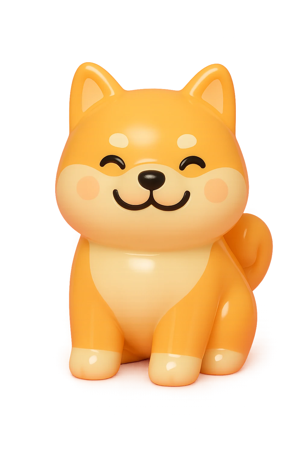 shiba inu, smiling emoji