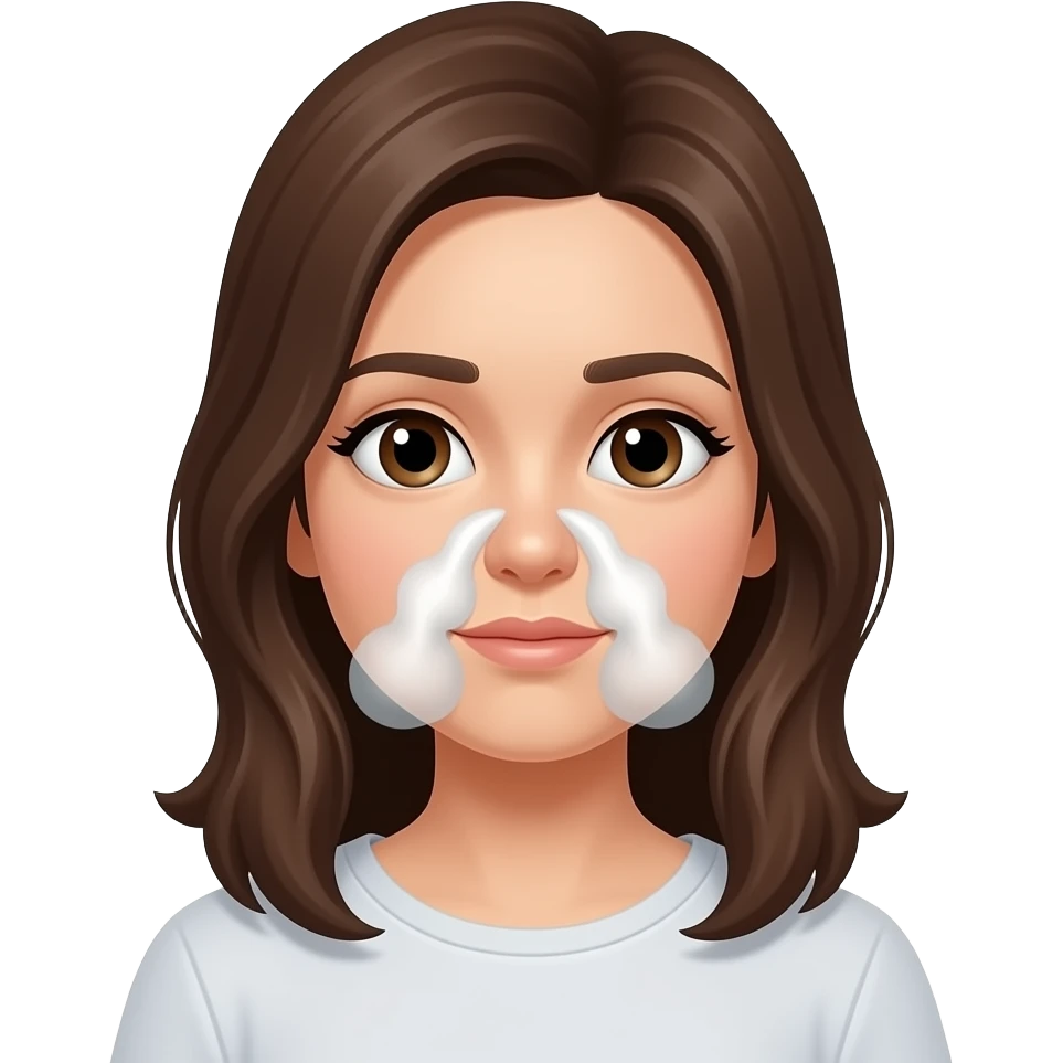 female stuffy nose emoji