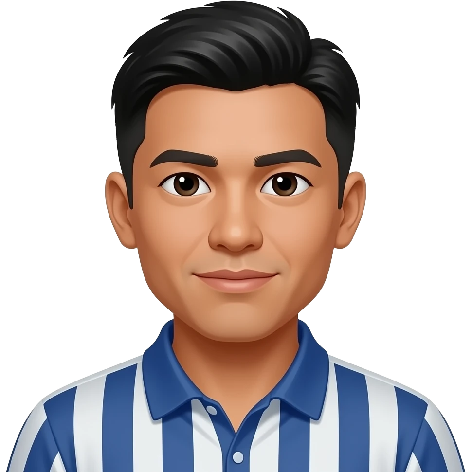 Filipino man 25 years old fade hair cut closed lips emoji