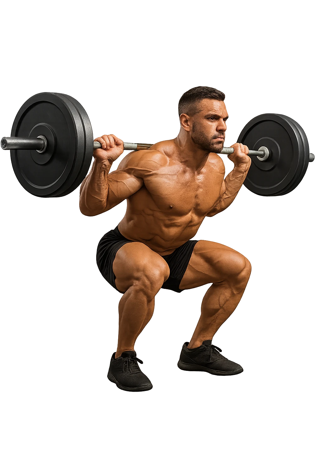 bodybuilder fa squat con bilanciere  emoji