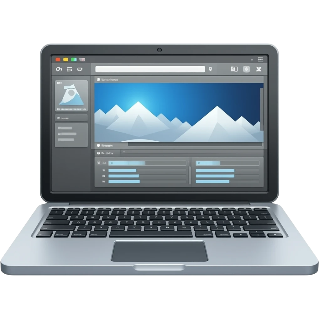 laptop con una edicion en pantalla emoji