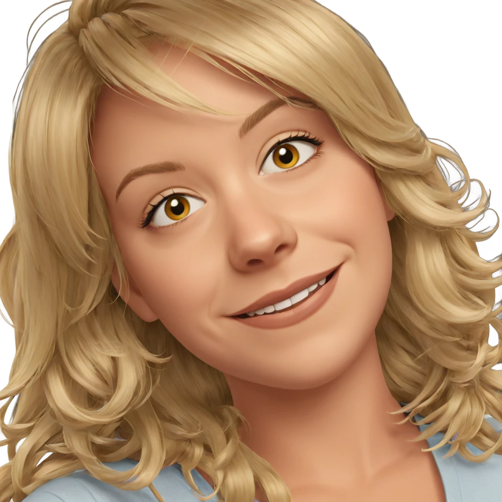 smiling girl with blonde hair emoji