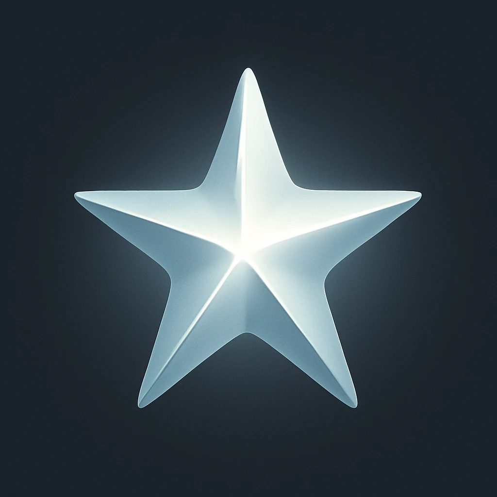 shiny star, elegant and modern emoji
