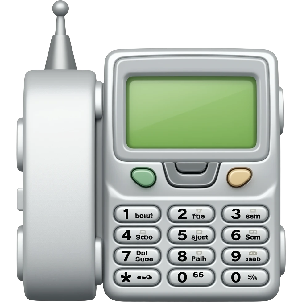 old Mobile Phone with antena emoji