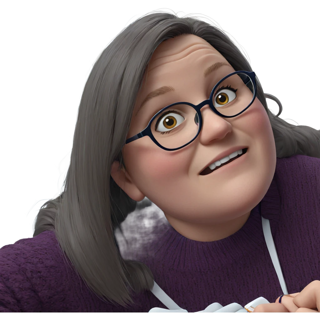 girl with glasses and sweater emoji