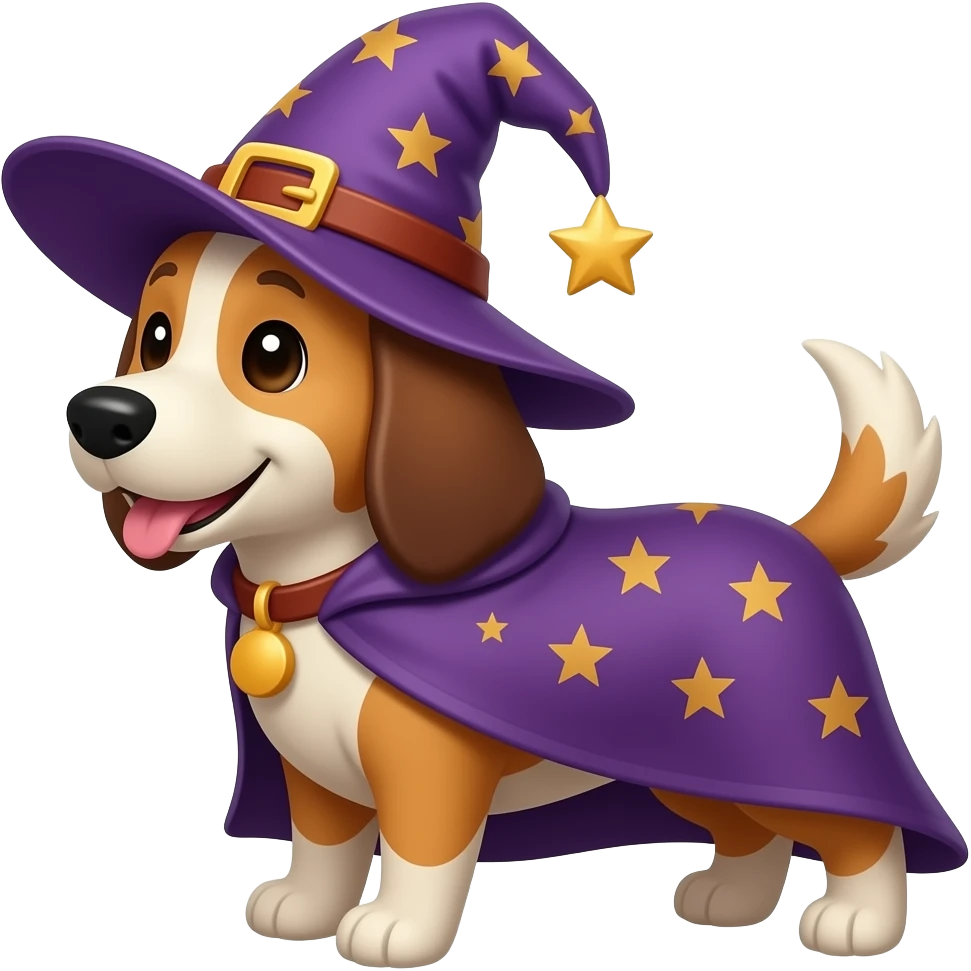 Dog wizard emoji