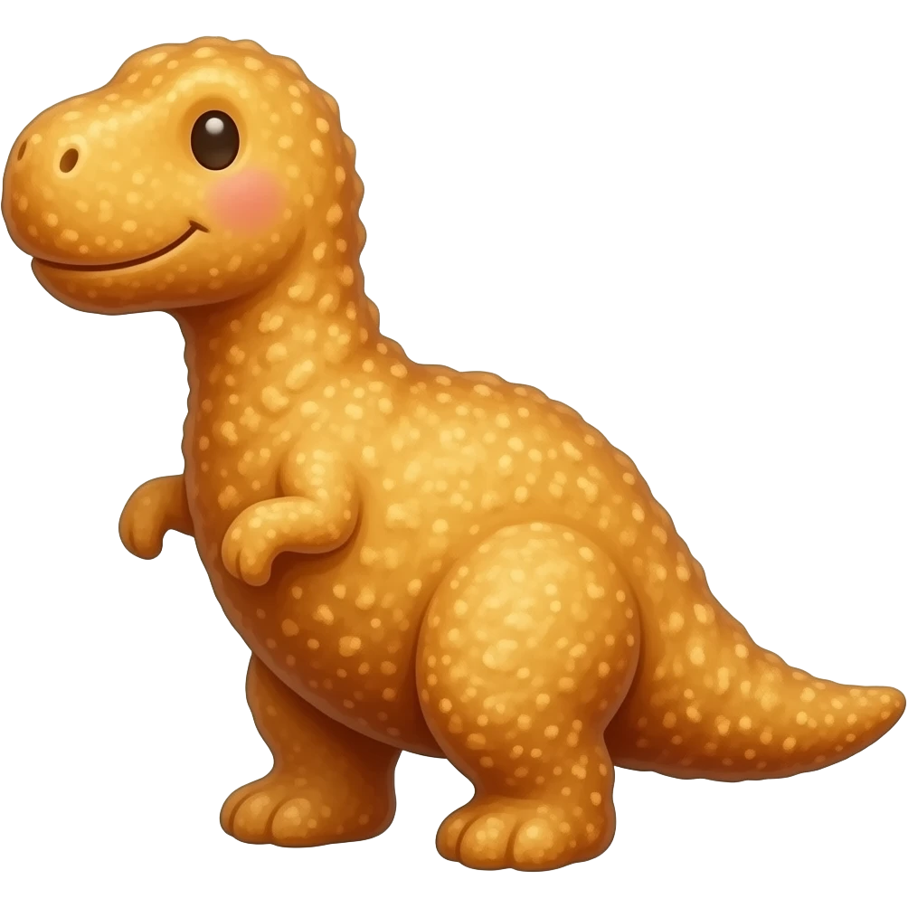 Dinosaur shaped chicken nugget emoji