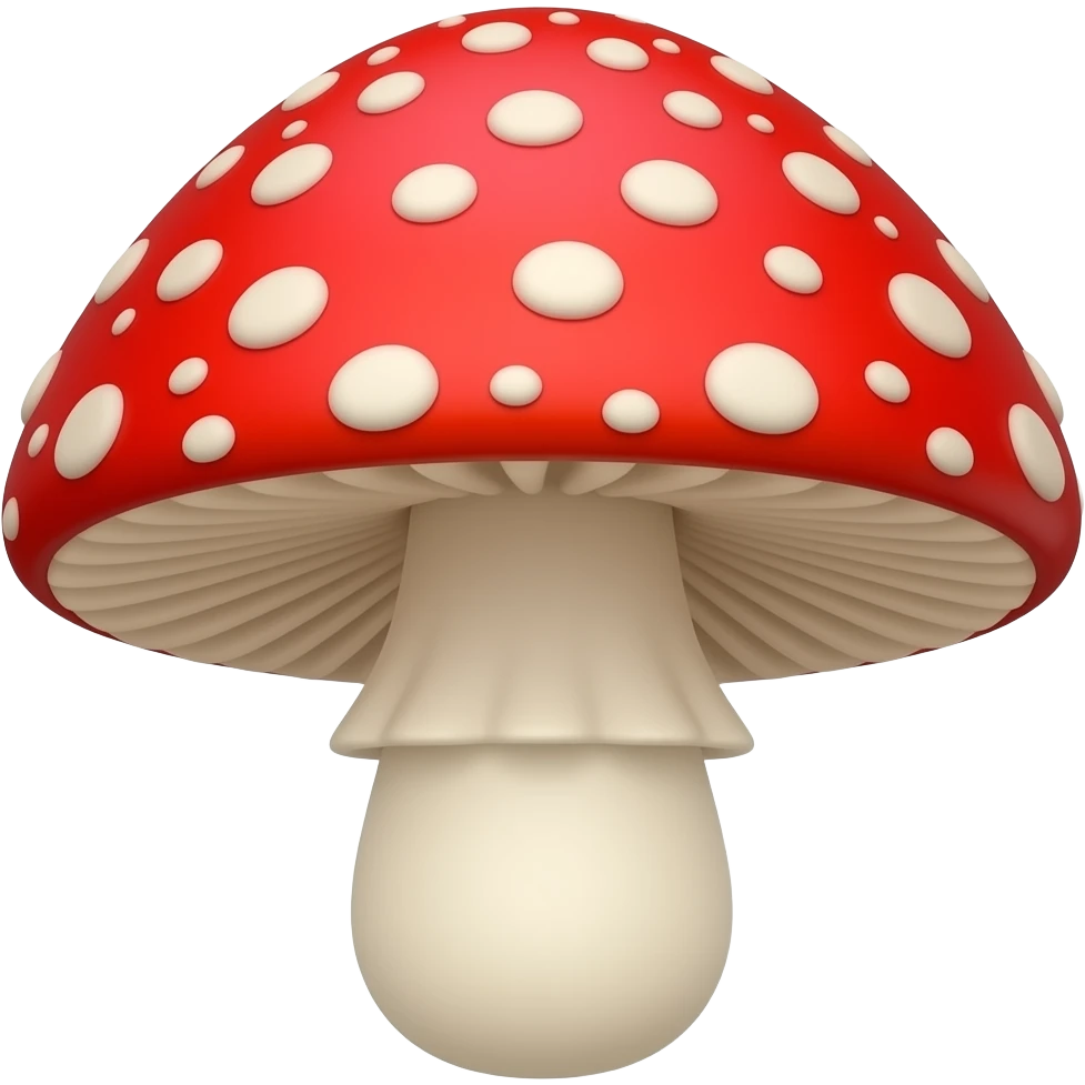 red mushroom with white spots emoji