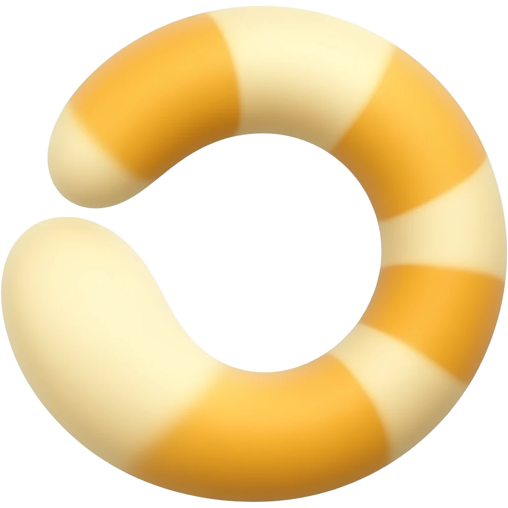 Yellow cat tail emoji