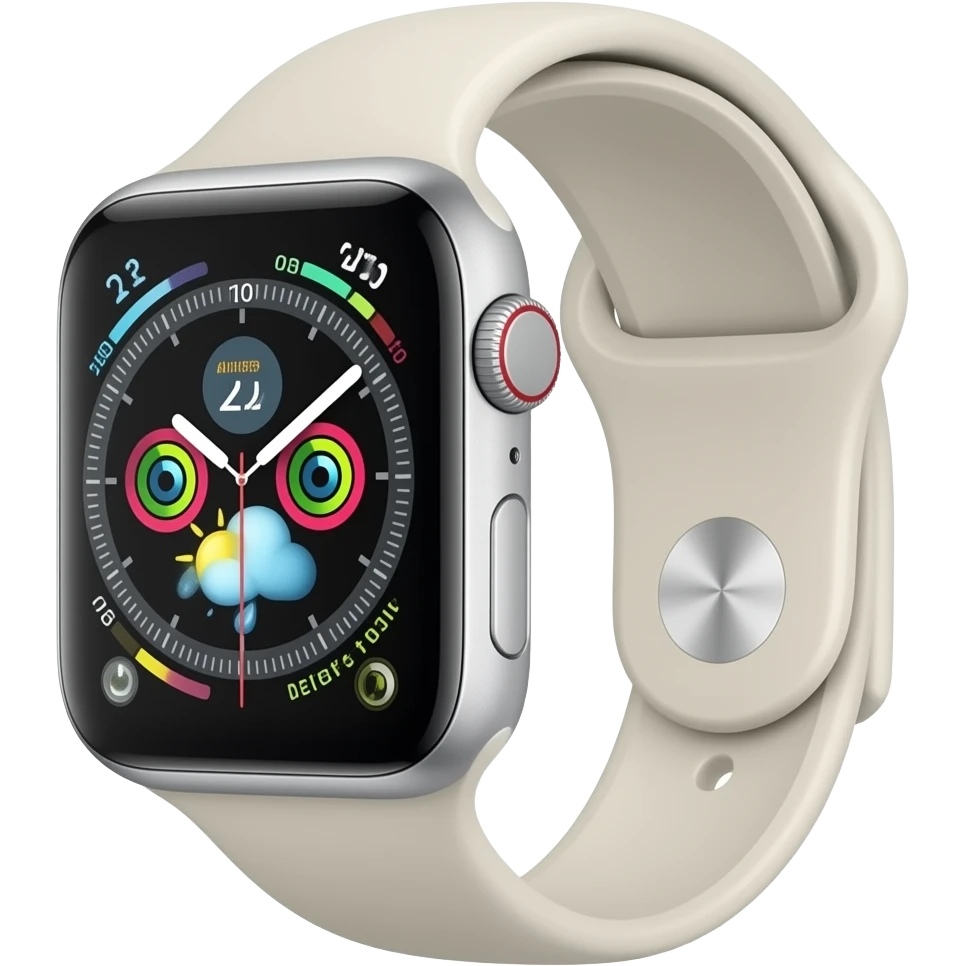apple watch with explisit weather detectors emoji
