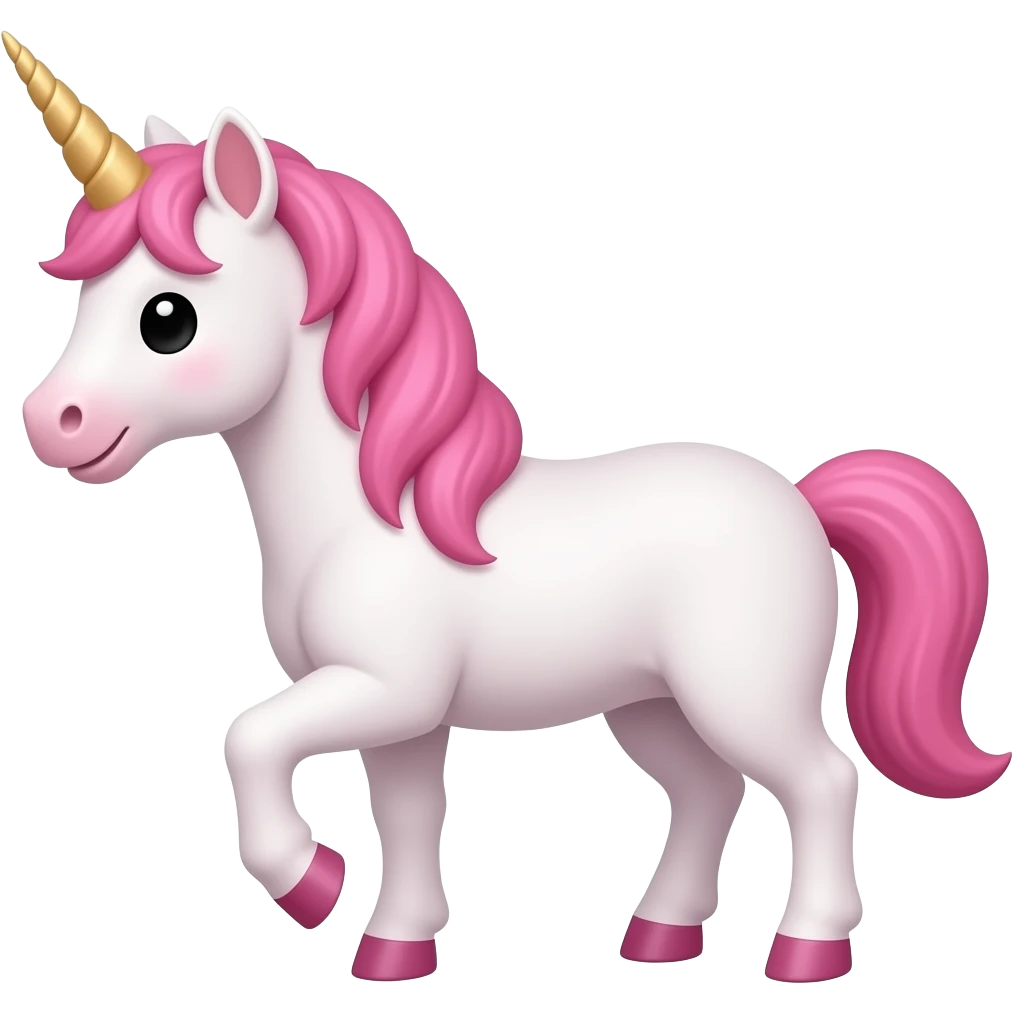 Unicorn pink emoji
