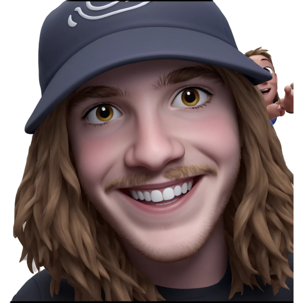 smiling boy in a hat emoji