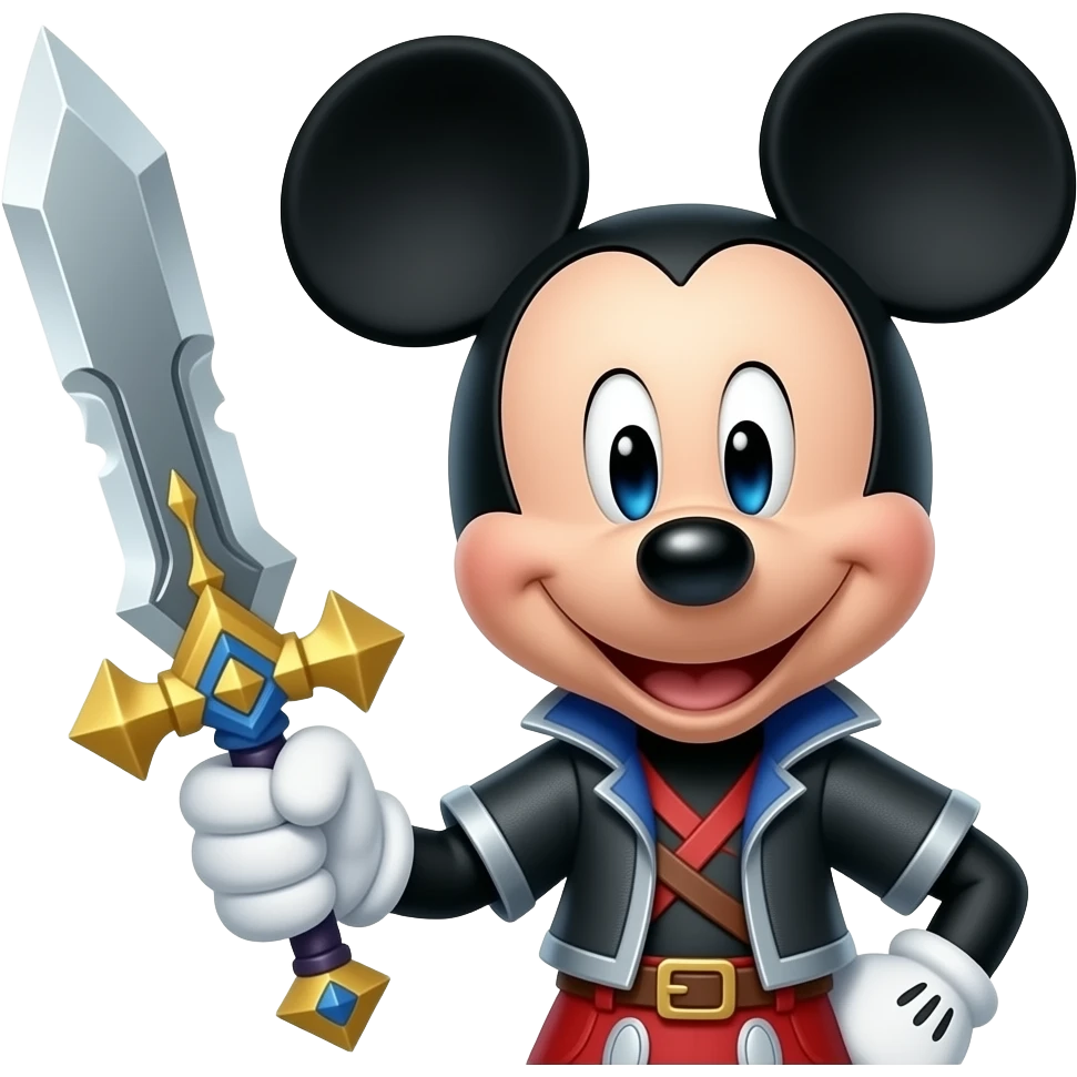 Mickey Mouse  keyblade from kingdom hearts emoji